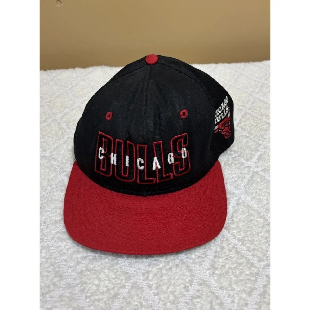 Vintage 90s Chicago Bulls NBA  Embroidered USA Made Snap Back Hat
